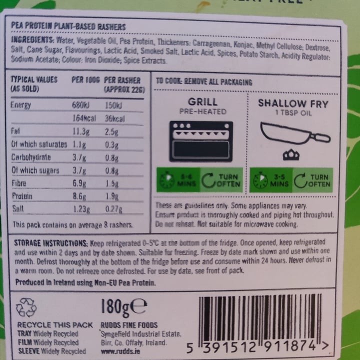 review photo of Rudd's plant based rashers shared by @arsone on 10 Nov 2022 - review