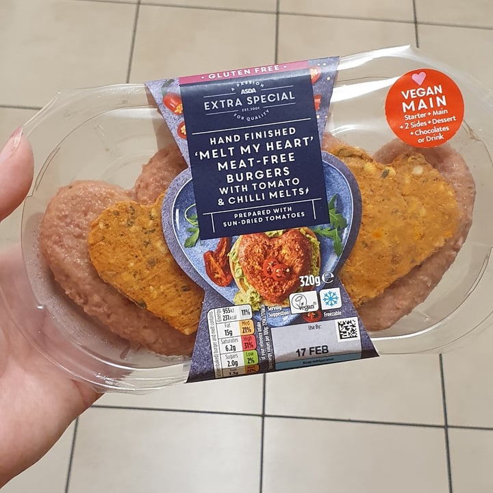 review photo of ASDA 'Melt my Heart' Meat Free Burgers shared by @vegelaryian on 17 Feb 2021 - review