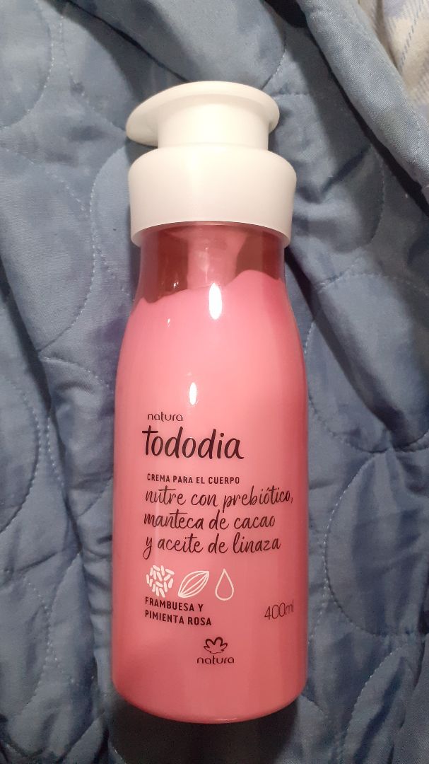 photo of Natura Crema para el cuerpo tododia frambuesa y pimienta rosa shared by @0hmyveg on  19 Mar 2021 - review