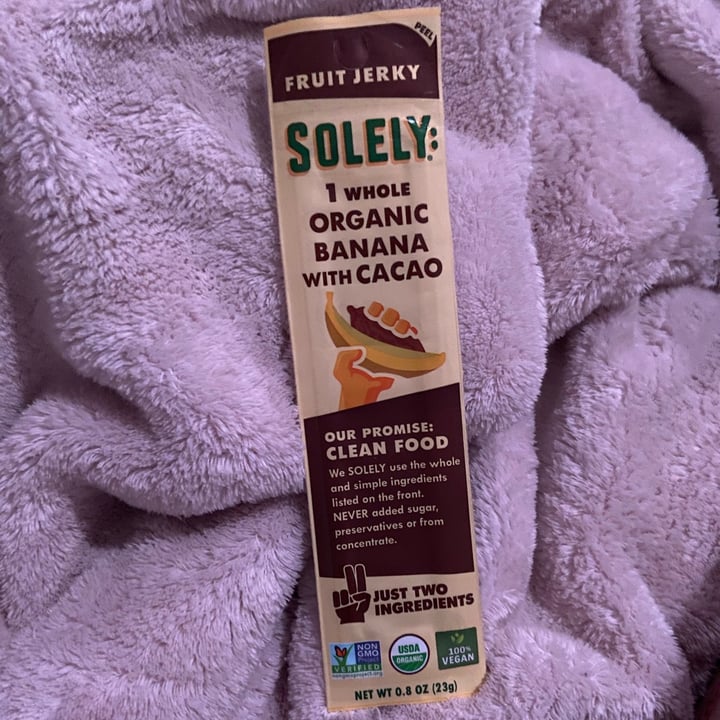 photo of Solely 1 Whole Banana with Cacao Fruit Jerky shared by @earthlingab on  31 Dec 2020 - review