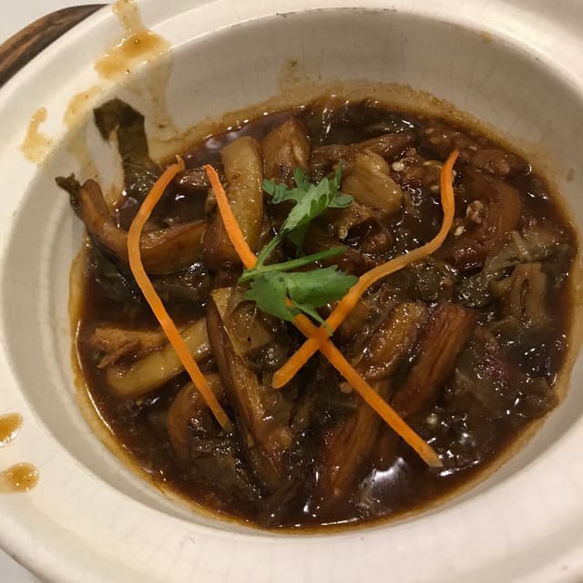 Photo of the dish “Mei Cai Chicken Cube Brinjal Stew”