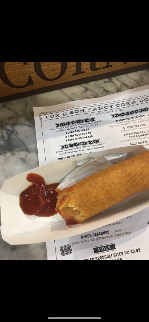 photo of Fox & Son Fancy Corn Dogs Vegan corn dog shared by @ciararichards on  12 Apr 2019 - review