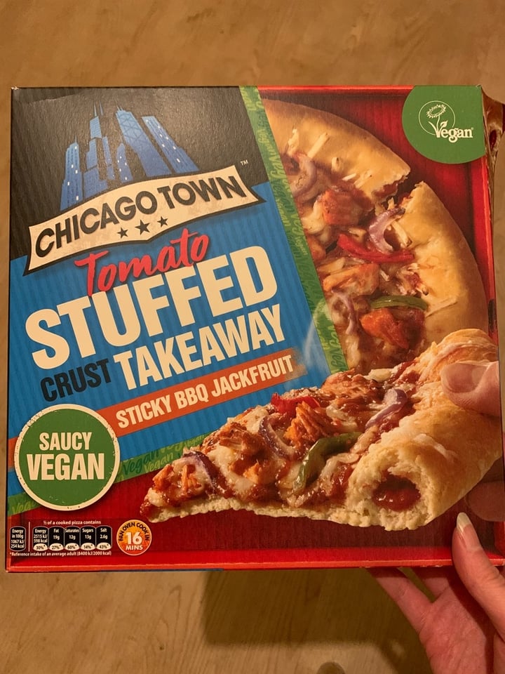 photo of Chicago Town Tomato Stuffed Crust Takeaway Sticky Bbq Jackfruit Pizza shared by @kayleigh-jade on  17 Feb 2020 - review
