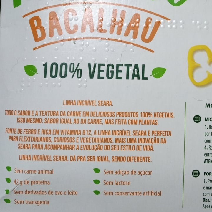 photo of Seara Incrível Bacalhau shared by @maryannescraft on  23 Jul 2021 - review