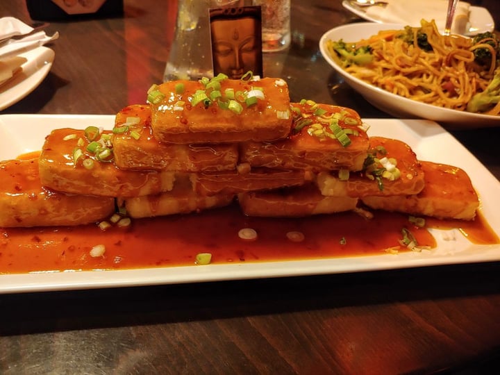photo of Pot Stickers Asian Grill Tofu Steak shared by @lexathevegangeek on  16 Dec 2019 - review