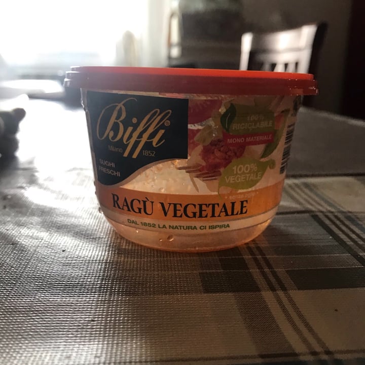 photo of Biffi Ragù Vegetale (in barattolo di plastica)  shared by @nietzscheravegetaria on  13 Jul 2021 - review