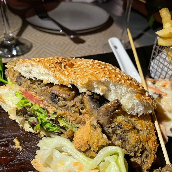 photo of Rick's Cafe Americain Vegetarian Burger (Vegan) shared by @lucyjseward on  25 May 2021 - review