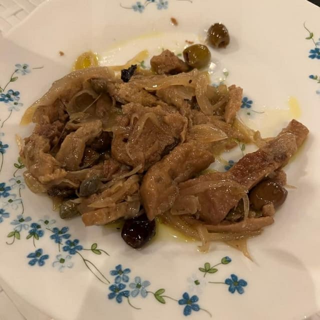 Photo of the dish “seitan alla veneziana”