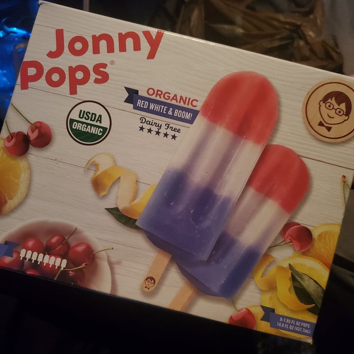 photo of Jonny Pops Organic Red White And Boom shared by @vegangirl1999 on  22 Feb 2022 - review