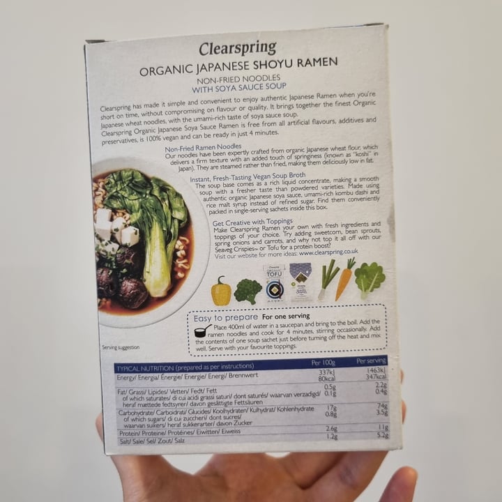 photo of Clearspring Organic Japanese Shoyu Ramen shared by @chapche on  14 Feb 2022 - review
