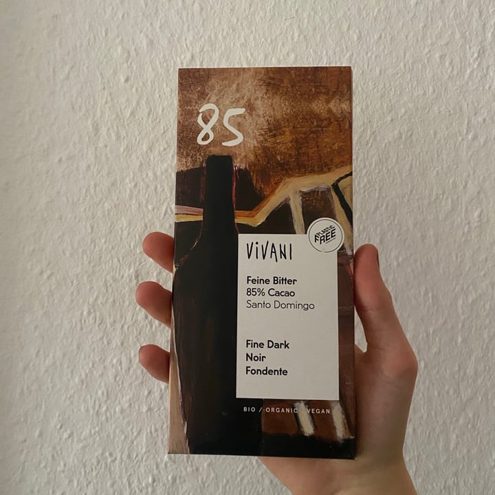 photo of Vivani Feine Bitter 85% Cacao Santo Domingo shared by @holasoymylk on  06 Jan 2021 - review