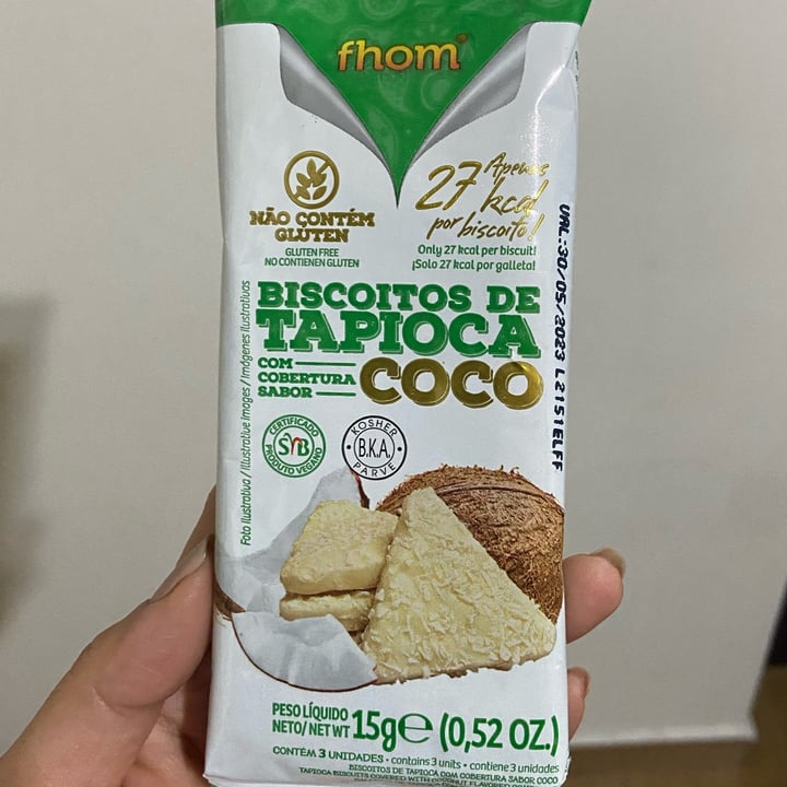 photo of Fhom Alimentos Biscoito de tapioca sabor coco shared by @deamayumi on  27 Sep 2022 - review