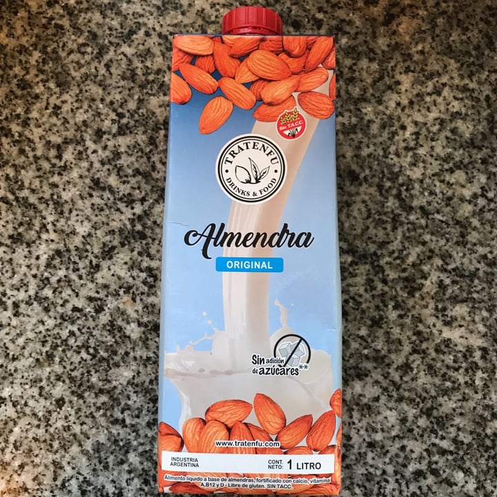 photo of Tratenfu Leche de almendras Original shared by @martinag on  04 Aug 2021 - review