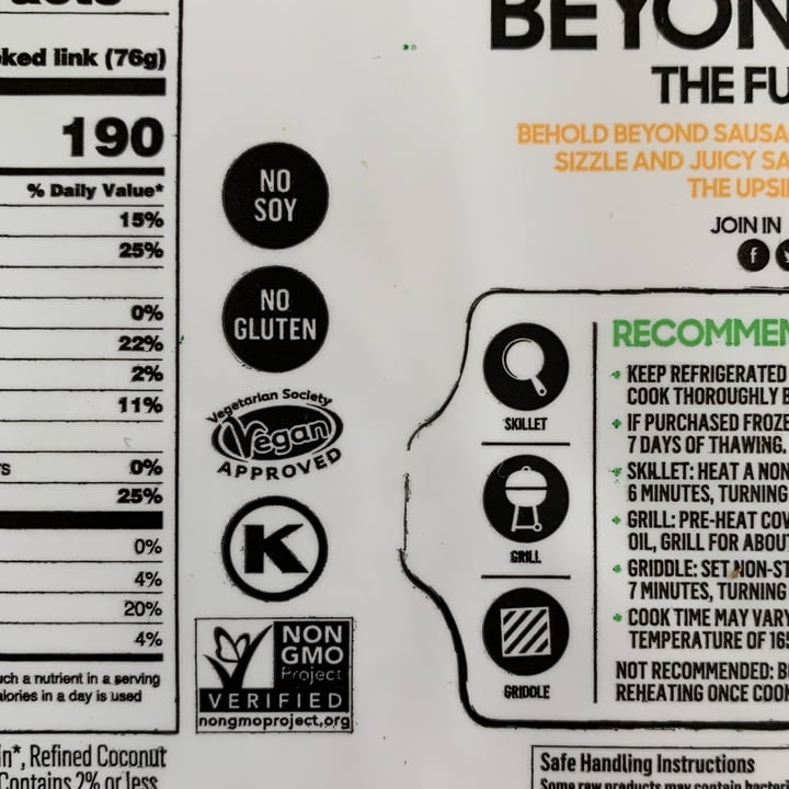 photo of Beyond Meat Beyond Sausage Brat Original  shared by @noisprere on  30 Oct 2021 - review
