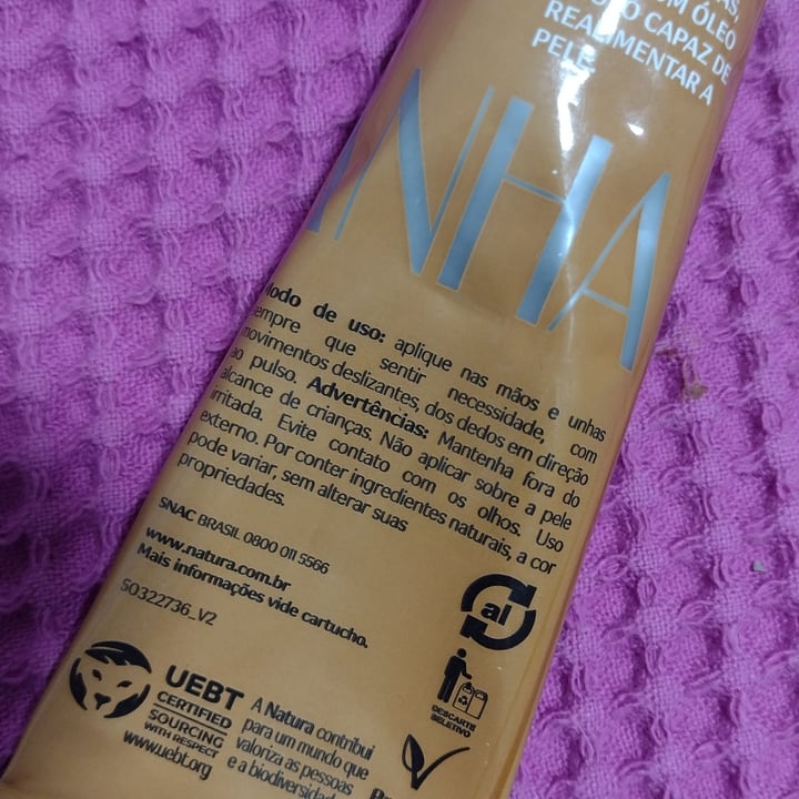 review photo of Natura Polpa para as mãos castanha shared by @leilaboraschi on 24 Jun 2022 - review