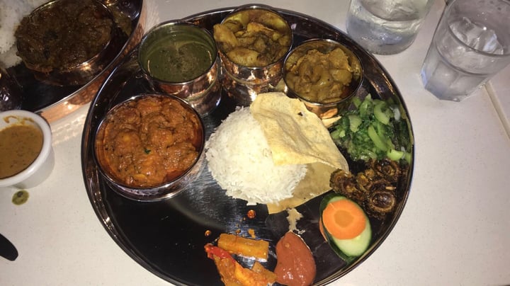 review photo of Kathmandu Kitchen Veg Thali (VEGETARIAN) shared by @cho on 11 Sep 2019 - review