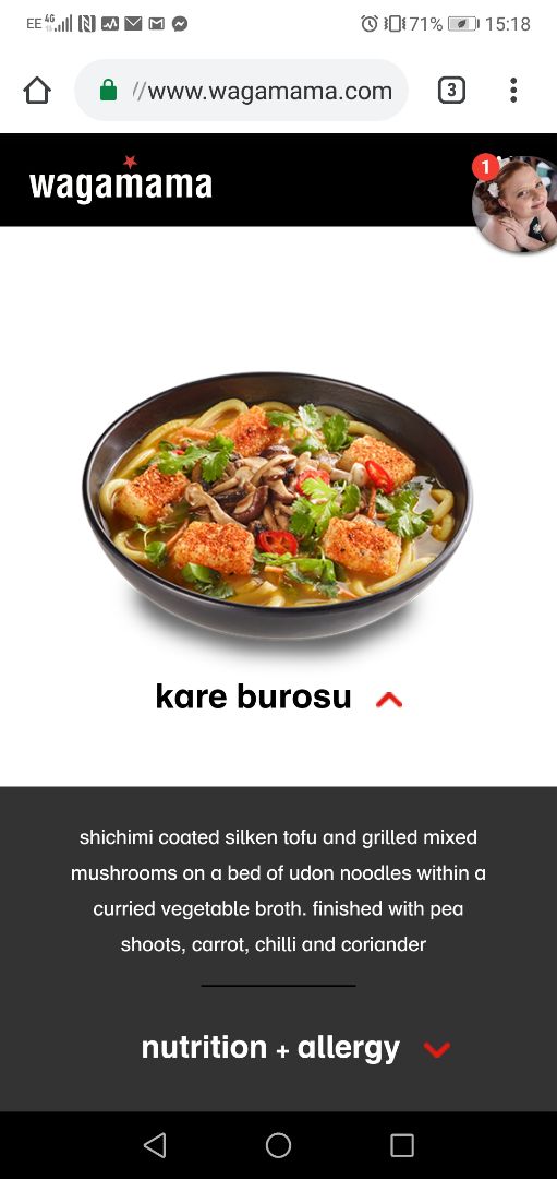 review photo of Wagamama Kingston upon Thames Kare buroso ramen shared by @peachbellini on 14 May 2019 - review