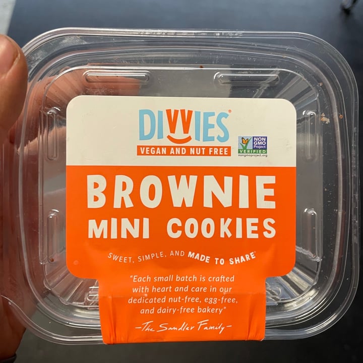photo of Divvies Brownie Mini Cookies shared by @veganeater on  02 Feb 2021 - review