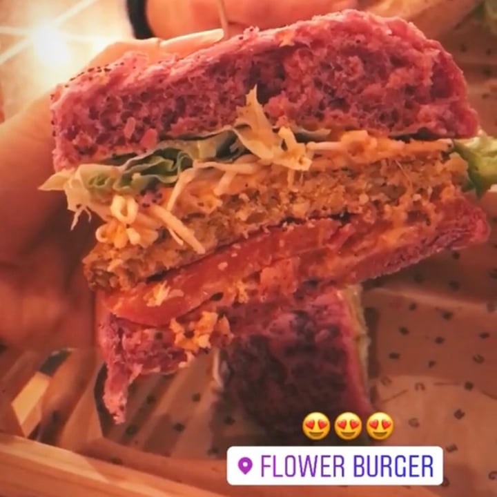 photo of Flower Burger Cherry Bomb shared by @irenenani on  30 Aug 2020 - review