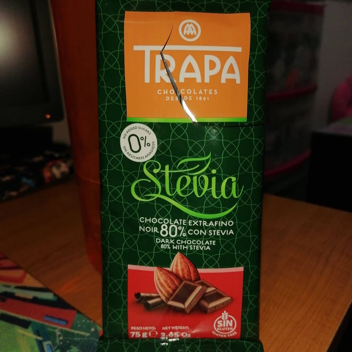 photo of Trapa Chocolate Noir 80% Con Stevia shared by @crisb30 on  01 Jun 2021 - review
