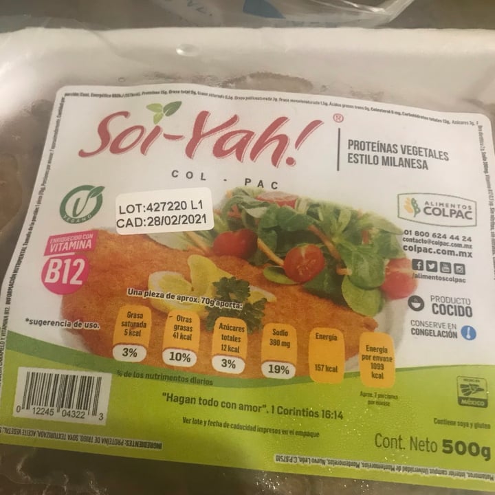 photo of Soi-yah! Proteínas vegetales estilo milanesa shared by @stanlysoul on  23 Nov 2020 - review