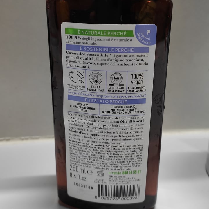 photo of I Provenzali Shampoo Erboristico Karité e Cocco shared by @nellifranci on  15 Mar 2022 - review