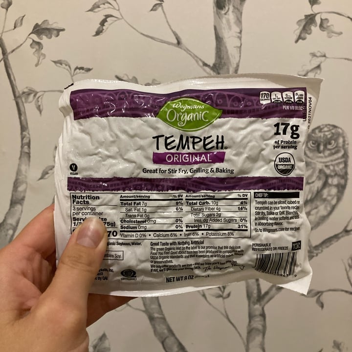 photo of Wegmans Organic Tempeh shared by @avecdeschiens on  24 Oct 2021 - review