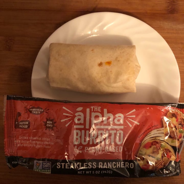 photo of Alpha Foods Steakless Ranchero Burrito shared by @maryannkiger on  19 Jun 2021 - review