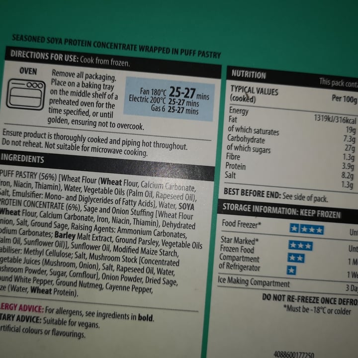 photo of Plant Menu No Sausage Rolls shared by @blossomcotton on  24 May 2020 - review