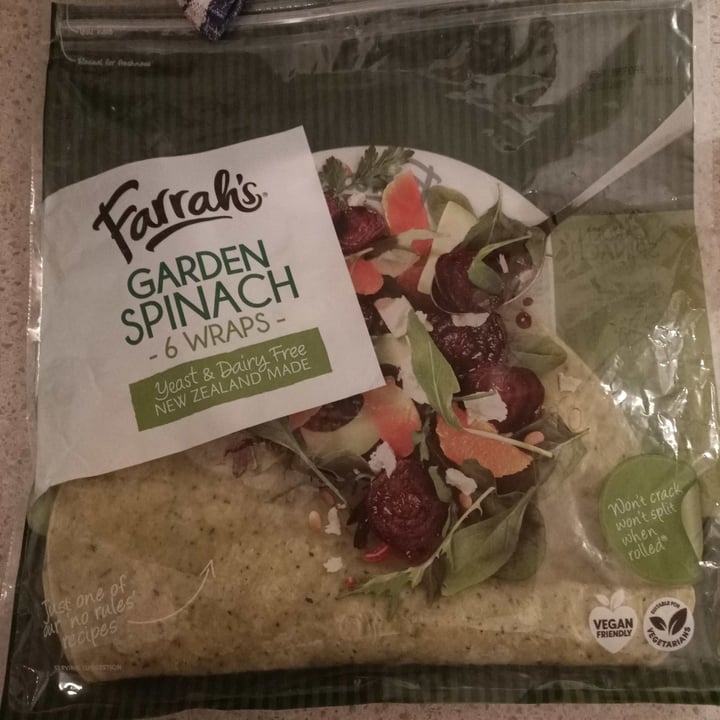 photo of Farrah’s Garden Spinach Wraps shared by @katiemax on  03 Sep 2021 - review