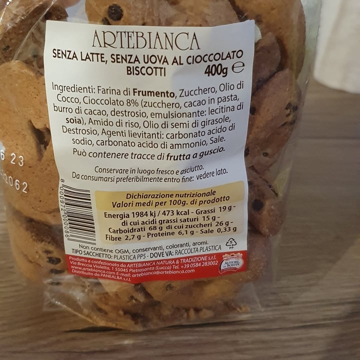 photo of Artebianca Biscotti con Gocce di Cioccolato shared by @elepari on  10 May 2022 - review