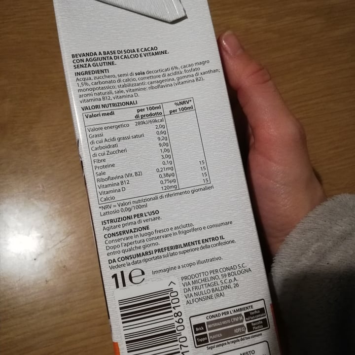 review photo of Verso Natura Conad Veg Bevanda A Base di Soia Con Cacao shared by @animaenatura on 09 Feb 2022 - review