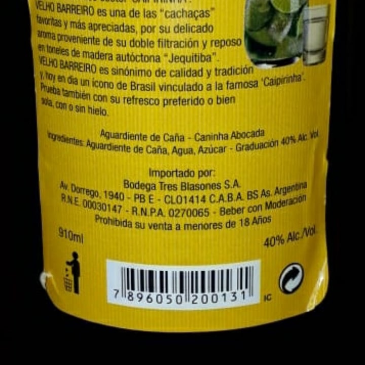 photo of Velho Barreiro cachaça shared by @pauli-arce on  13 Sep 2020 - review