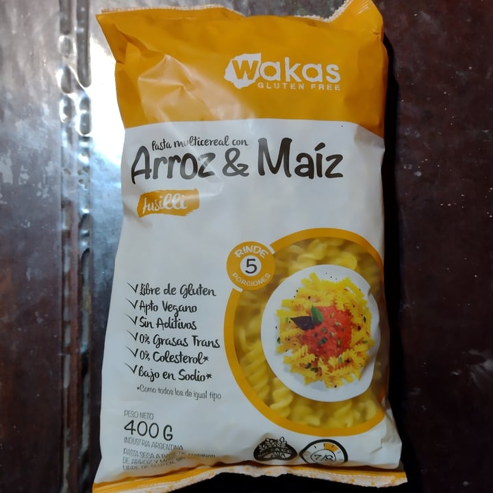 photo of Wakas Pasta Multicereal con Arroz y Maiz Fusilli shared by @alexis-furioso on  30 Aug 2021 - review