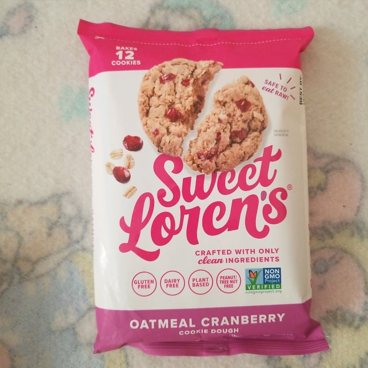 review photo of Sweet Loren's Oatmeal cranberry cookie dough shared by @babydolldaydreams on 25 Feb 2022 - review
