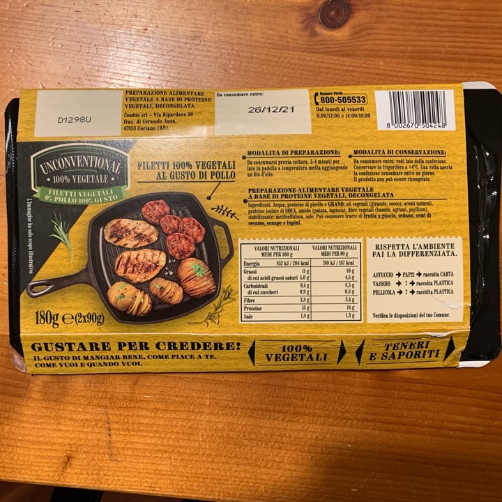 review photo of Unconventional Filetti Vegetali 0% Pollo 100% Gusto - Plant Based Fillet shared by @iav on 11 Dec 2021 - review