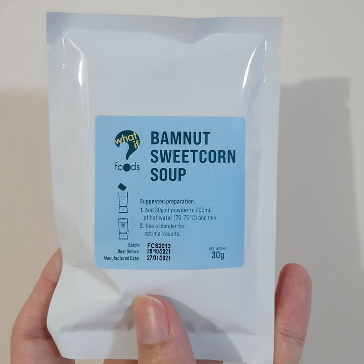 photo of WhatIF Foods BamNut Sweet Corn Soup (DISCONTINUED) shared by @shengasaurus on  14 Mar 2021 - review