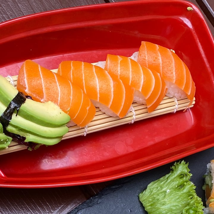 photo of Niiko - Sushi x Vegan Salmon Nigiri shared by @kind-cakes-leipzig on  04 Oct 2021 - review