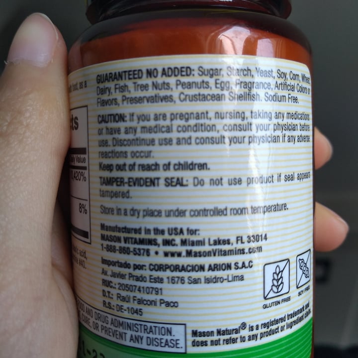 review photo of Mason natural Vitamina B12 shared by @akavanie on 05 Apr 2022 - review
