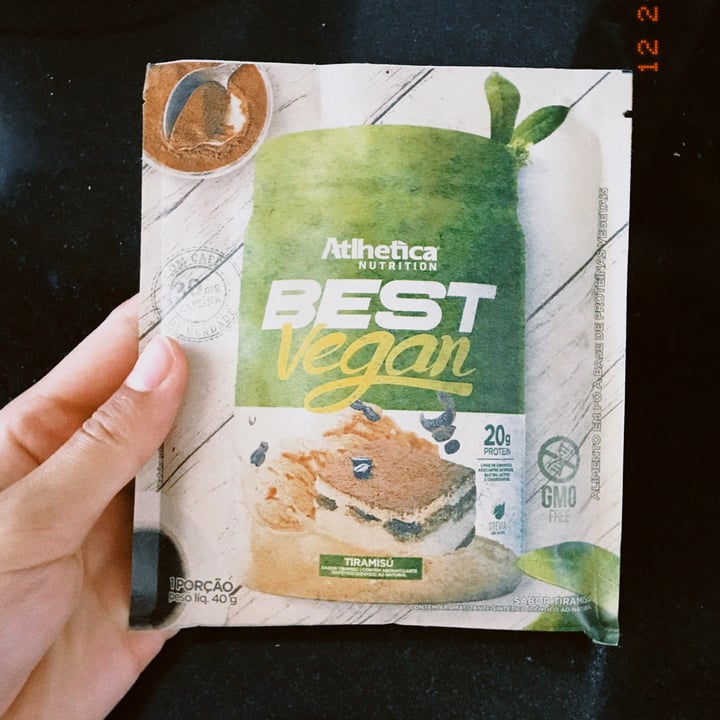 review photo of Atlhetica Nutrition Best Vegan sabor tiramissu shared by @eloveg on 27 Dec 2021 - review