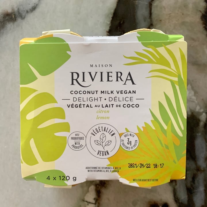 review photo of Maison Riviera Coconut Milk Vegan Delight Lemon shared by @ieatplants on 28 May 2021 - review