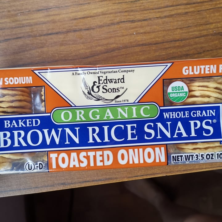 Edward & Sons Organic Toasted Onion Brown Rice Snaps® Review abillion