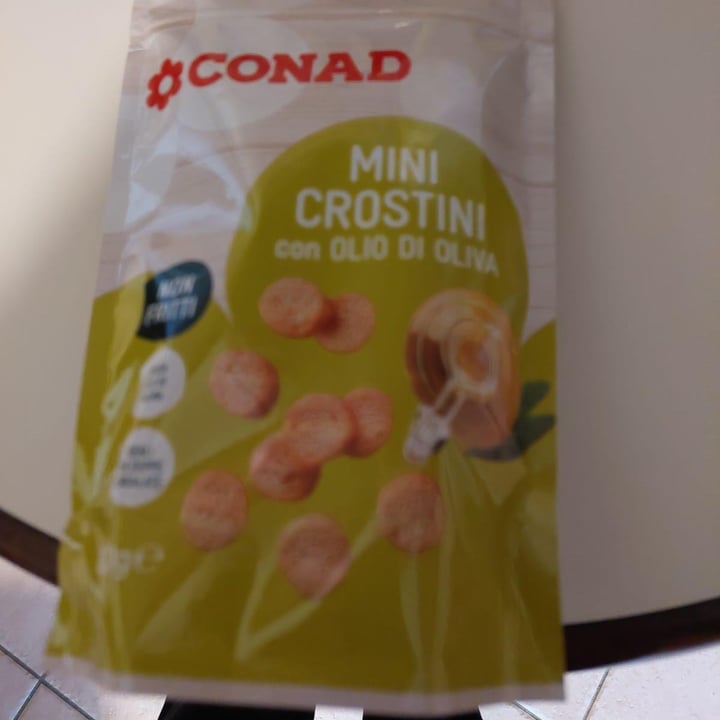 photo of Conad Mini crostini con olio di oliva shared by @daxvegan on  22 Nov 2022 - review