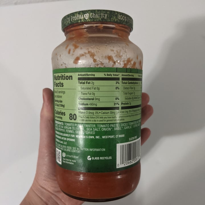 photo of Newman's Own Marinara sauce shared by @tina360 on  02 Nov 2022 - review