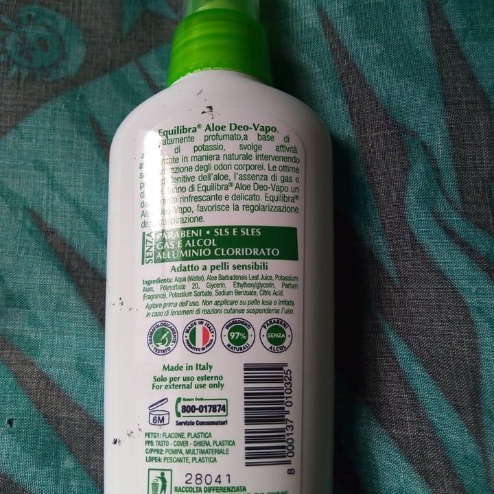 photo of Equilibra Aloe deo Spray shared by @kostas31381 on  28 Mar 2022 - review