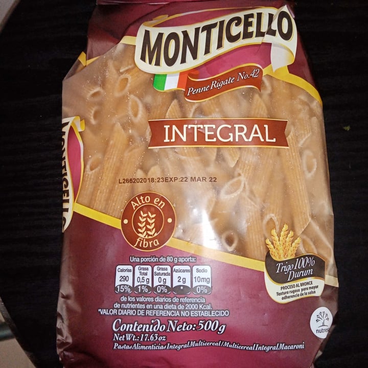 photo of Monticello Monticello pasta integral shared by @lauraah26 on  22 Jan 2021 - review
