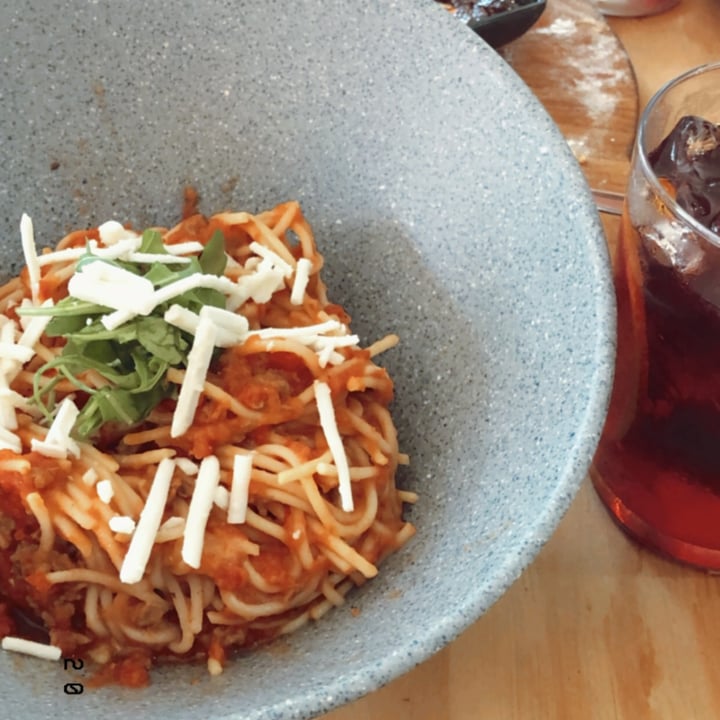 review photo of Domitila pizzeria Pasta bolognesa vegana shared by @danielaasac on 21 Nov 2020 - review