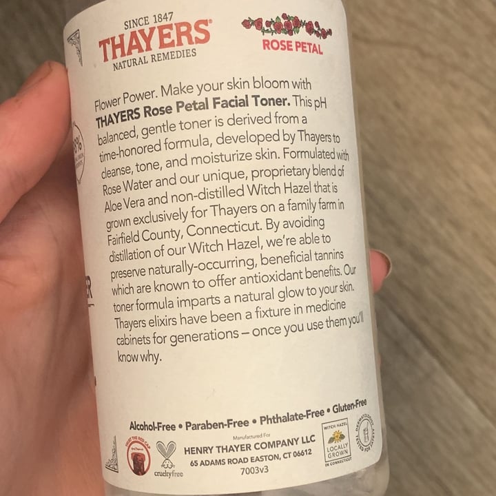 photo of Thayers Natural Remedies Thayer’s Facial Toner shared by @tschouten on  09 Apr 2022 - review