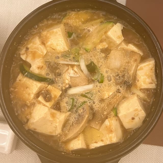 Photo of the dish “Zuppa di miso con tofu e funghi”
