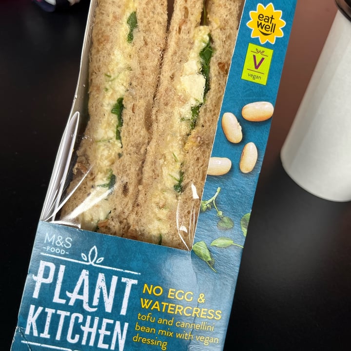 photo of Marks & Spencer Food (M&S) Plant Kitchen No Egg And Watercress Sandwich shared by @jinibini on  21 Nov 2022 - review